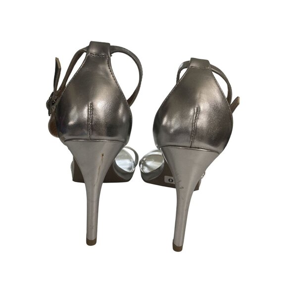 Brash Women's Size 8.5W (Wide) Silver High Heel Sandals shoes NWT - Picture 3 of 7
